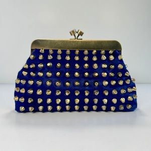 House of Harlow - Stunning Electric Blue Studded Tilly Bag - Cross Body Clutch